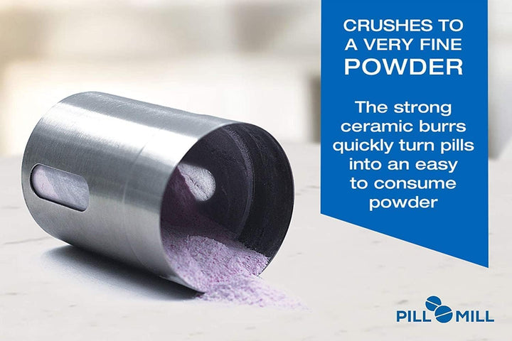 Pill Crusher - Crushes Multiple Tablets to a Fine Powder - Metal Medicine Grinder - Tablet Pulverizer Perfect for Travel - Great for Feeding Tube Use, Pets or Easier Medicine Intake for Kids