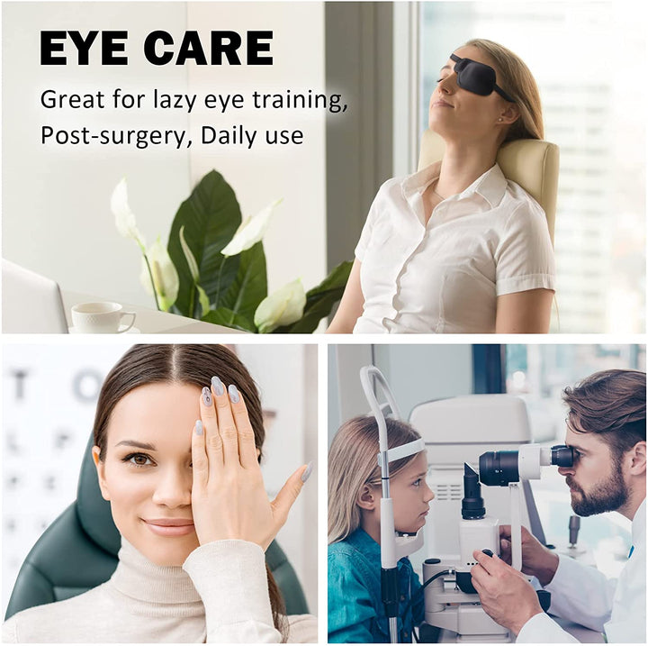 2 Pcs 3D Eye Patches for Adults and Kids, Adjustable Medical Eyepatch for Right or Left Eye,One Eye Cover for Amblyopia Lazy Eye,Pirate Costume