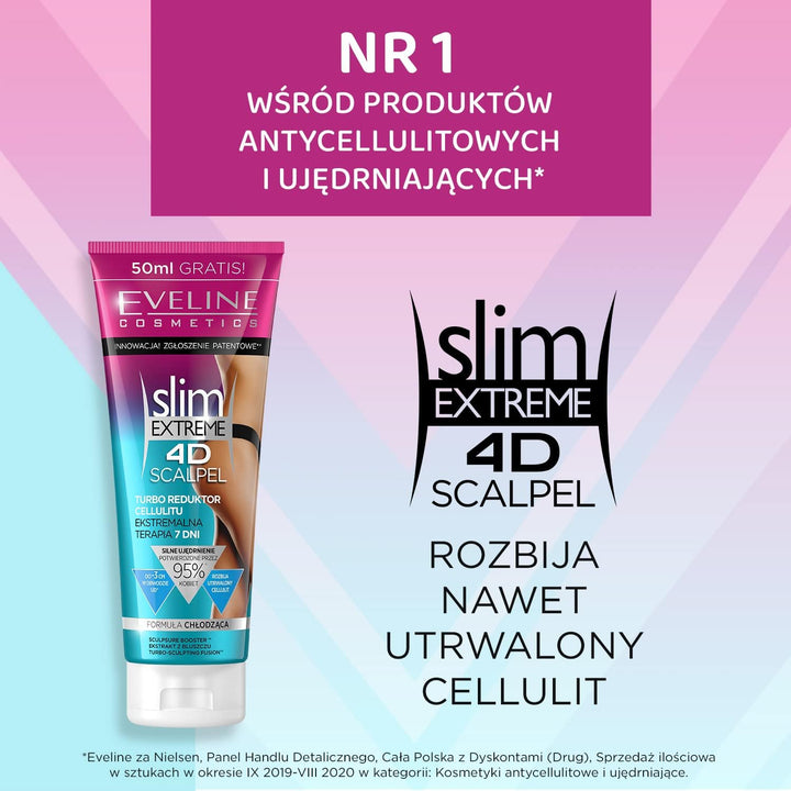 Slim Extreme 4D Scalpel | 250 Ml | Turbo Cellulite Reducer | Reduces Fat Layer | Extreme Therapy 7 Days