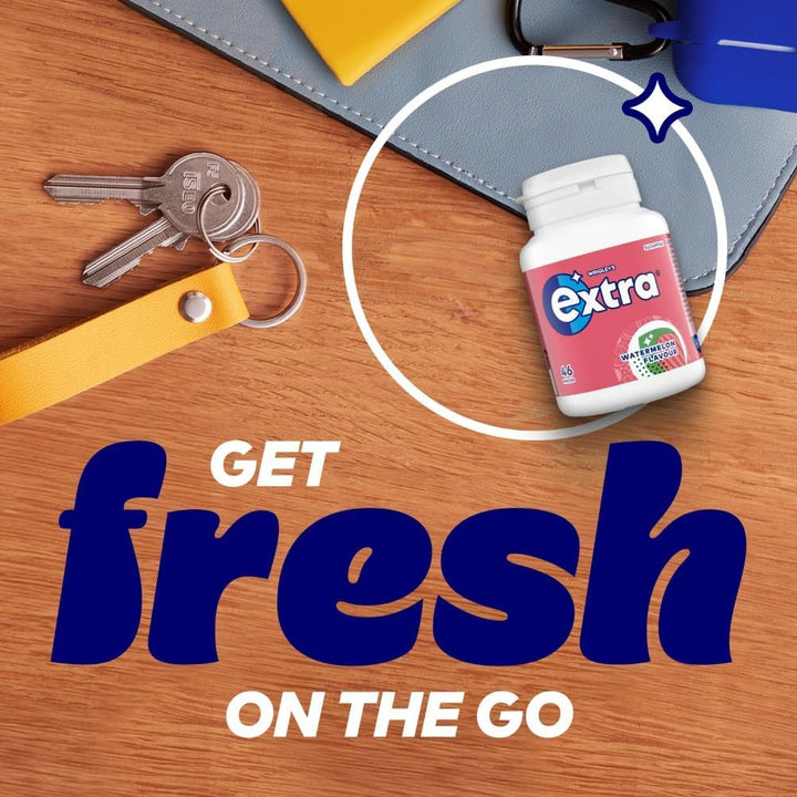 Extra Watermelon Flavour Sugarfree Chewing Gum Bottle, 46 Pieces