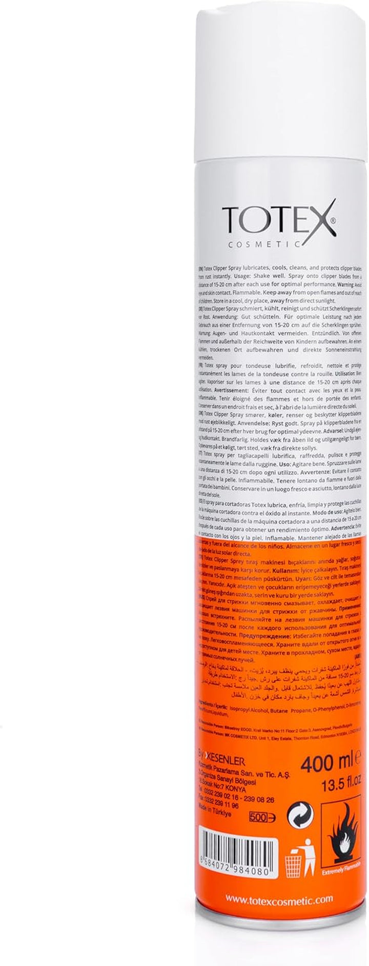 Clipper Spray 400Ml – 5-In-1 Lubricates, Cleans, Disinfects, Cools & Anti-Rust | Disinfectant Spray for Hair Clippers, Trimmers, Electric Shavers, Barber Use