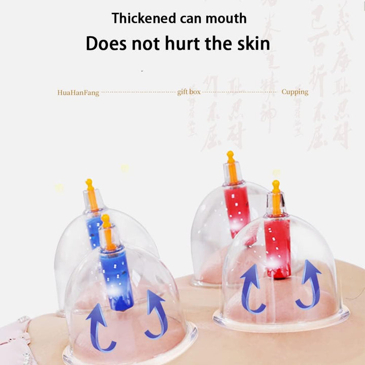 26 Cupping Cups Sets Biomagnetic Traditional Professional Chinese Therapy Massage Vacuum Cupping Set Household Pull Out Cupping Kit/Hijama Chinese Massage Suction