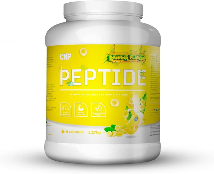 Peptide, High Protein 48G Premium Timed Release Protein Blend, Micellar Casein, Digestive Enzymes, 2.2Kg, 6 Flavours Available (Strawberry) Casein protein, Slow-digesting protein, Protein supplement, Protein powder, Muscle recovery protein, Fitness protei