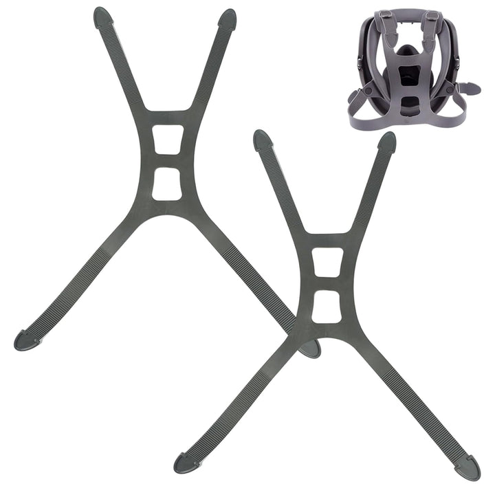 2Pcs Head Harness Strap Respirator Straps Safe Elastic Silicone Full Face Respirator Mask Straps Head Harness Assembly Respiratory Protection Replacement Part Mask