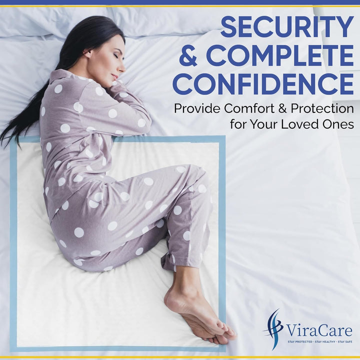 40 X Premium Incontinence Bed Pads | 60 X 60 Cm | Incontinence Bed Sheets | Disposable Mattress Protector | Self Adhesive Tabs | Absorbent Pads | (1 Pack of 40)