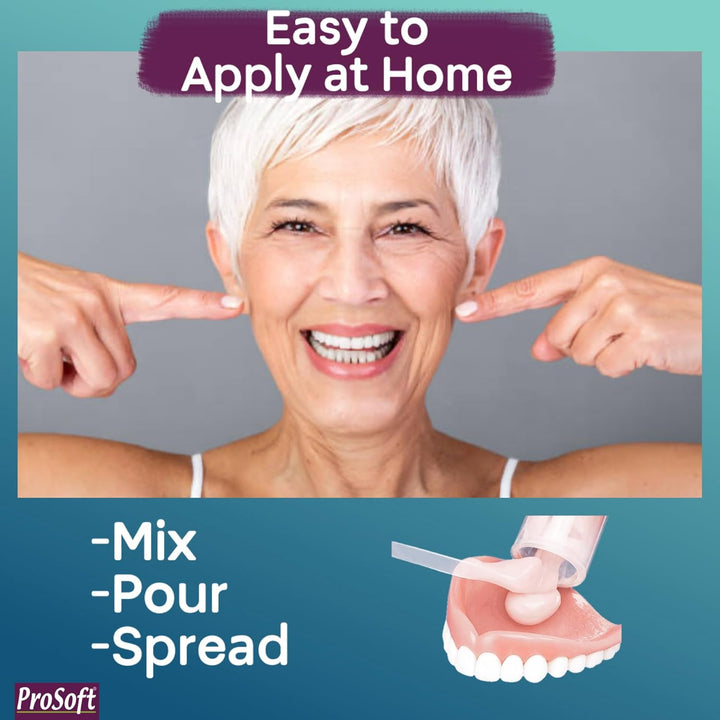 Prosoft Denture Reliner - 2 Denture Plates Relines