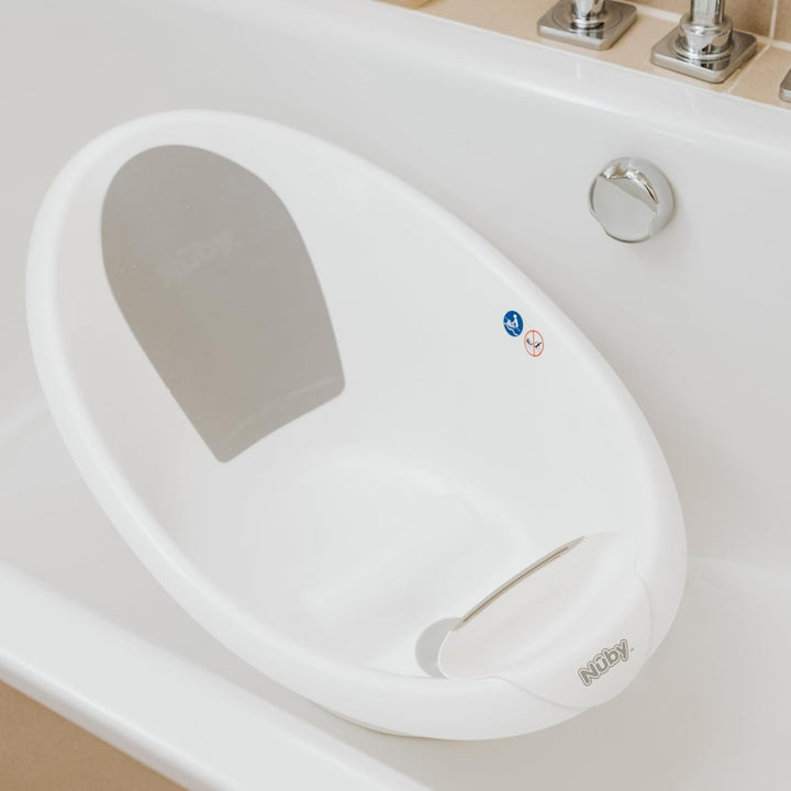 Sit Me up Baby Bath with Built in Anti-Slip Bump and Soft Headrest - Bathtub Seat | Sitting Support | Suitable from 0-12 Months+ | Wash Cup and Plug Included