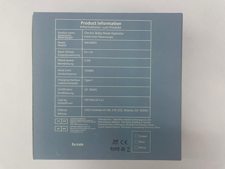 Nasal Aspirator for Baby, Electric Baby Nose Sucker with Larger Suction Chamber and More Powerful Suction, Automatic Nose Cleaner, Night Light & Soothing Music, USB-C Rechargeable & Portable