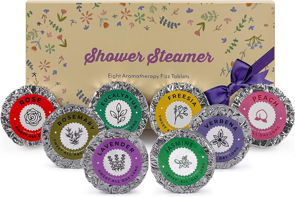 Bulk Shower Steamers Aromatherapy – Self Care Gift Set with 8PCS Unique Scented Shower Bombs. Natural Organic Melts for Women Mother'S Day, Shower Fizzies for Bathroom Relaxing and Moisturizing Spa
