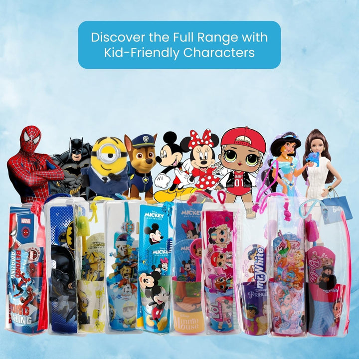 Paw Patrol Kids Toothbrush Set - Soft-Bristle Toothbrush with Protective Cap, Strawberry-Flavoured Toothpaste, and Multi-Purpose Beaker | Travel-Friendly Oral Care Kit for Children Ages 3+