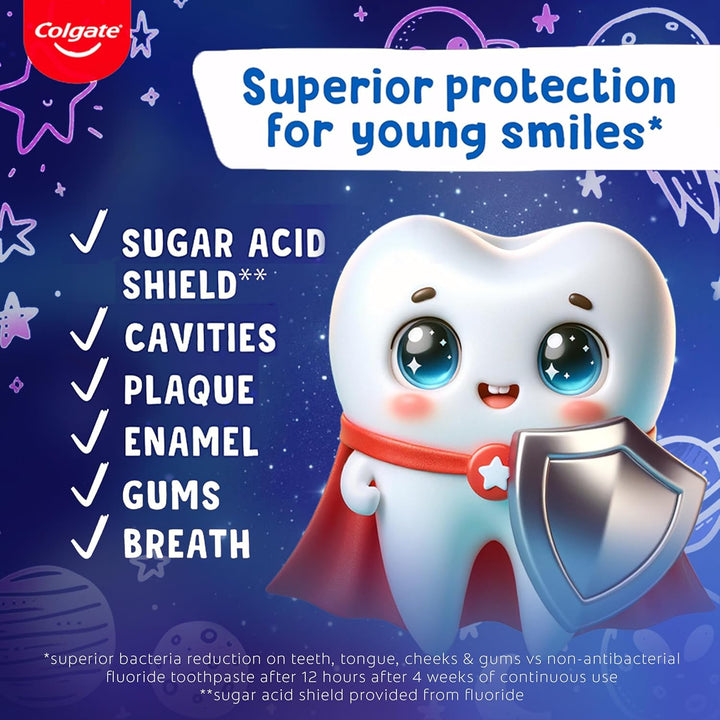 Total Toothpaste for Kids 7-12 Years - 4 Pack 50Ml Tubes - Whole Mouth Protection - Mild Mint Flavour - Fluoride Toothpaste