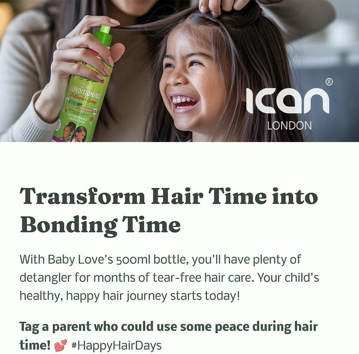 BABY LOVE KIDS NATURAL 2-IN-1 SHEA BUTTER CONDITIONING DETANGLING SPRAY 500ML