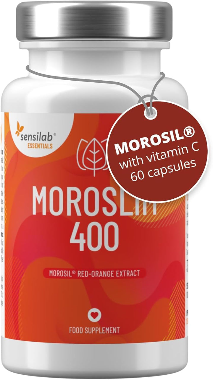 Morosil Capsules 400 Mg, Vitamin C Antioxidant and Black Pepper for Better Absorption, High Dose - 60 Vegan Capsules for 60 Days, Moroslim