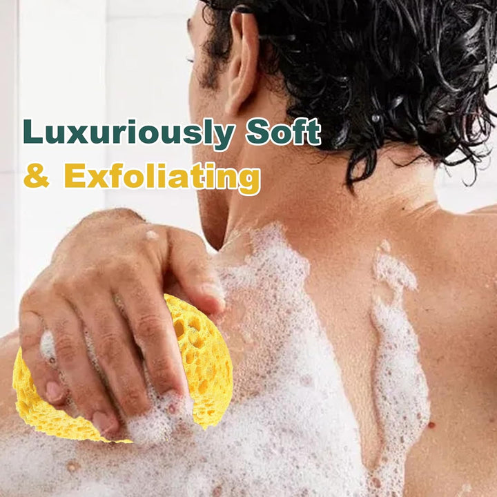2 PCS 2X Large Soft Honeycomb Bath Sponges,Extra Large Luxury Bath Sponge,Puff Sea Sponge,Sponges Bath for Skin Care(Yellow)