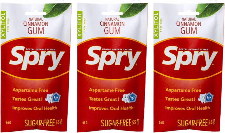 Fresh Natural Xylitol Chewing Gum Dental Defense System - Aspartame-Free, Sugar-Free, Non-Gmo, Gluten-Free (Spearmint, 100 Count - Pack of 1)