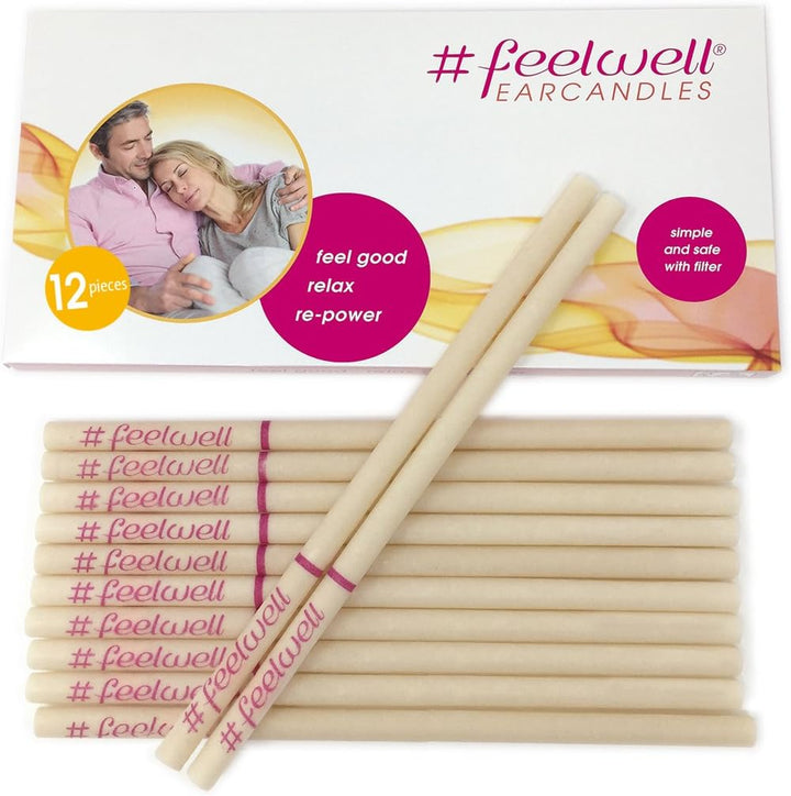 12 Pieces (6 Pairs)  Feelwell Earcandles with Safety Filter