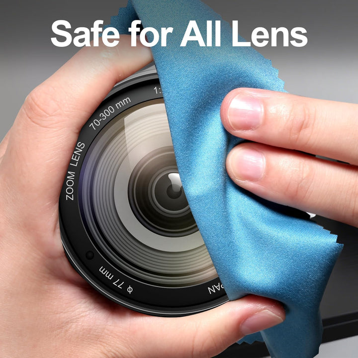 Lens Cleaner Spray Kit – Plant-Based, Alcohol-Free Cleaning Solution for Glasses, Camera Lenses & Screens | Includes 2 X 2Oz Spray Bottles, 2 Streak-Free Microfiber Cloths & 1 Travel Pouch