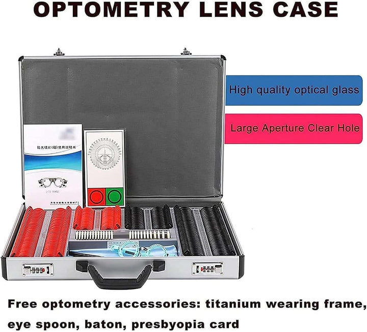 Optical Trial Lens Set - 266Pcs Comprehensive Kit for Optometry with Testing Frame and Eye Protection Accessories