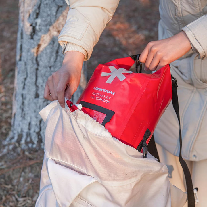 Waterproof First Aid Kit Dry Bag Empty, Portable Roll Top Medicine Bag with Transparent Window for Fishing Kayaking Boating Swimming Camping Raftin (5L)