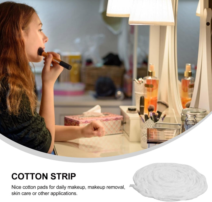 Perm Cotton Strips with Rope for Hair Salons Absorbent Single-Use Cotton Bands Ideal for Perming and Dyeing Hair Styling Tools