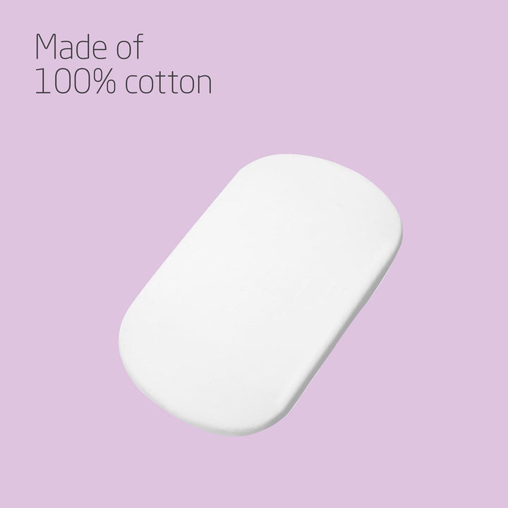 Iora Baby Bed Sheets, Baby Cot Bedding, Bedside Crib Fitted Sheets for  Iora, Iora Air and Tori, Set of 2 Bedside Crib Sheets, White