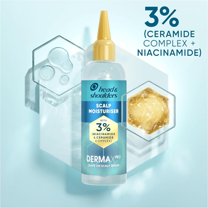 Dermaxpro Instant Moisturiser Scalp Serum 145Ml with Niacinamide and Ceramide Complex for a Dry, Tight Scalp. Leave-In Serum with Lightweight Feel, Helps to Boost Scalp Moisture