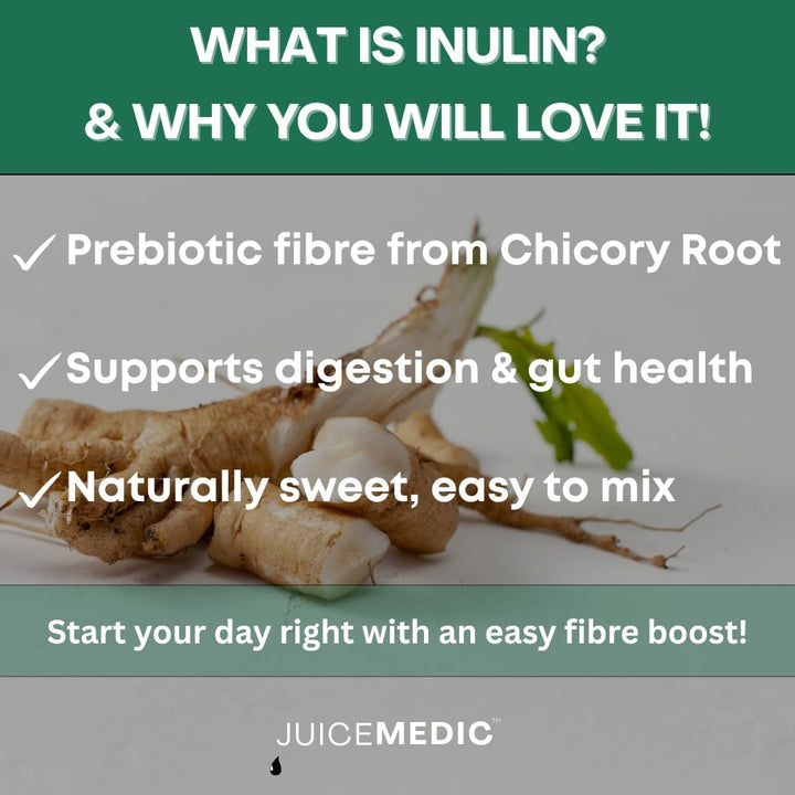 Inulin Fibre Powder 200G – Prebiotic Fibre Supplement for Gut Health, Digestion & Weight Management – Neutral Taste, Easily Mixes in Water, Coffee or Smoothies