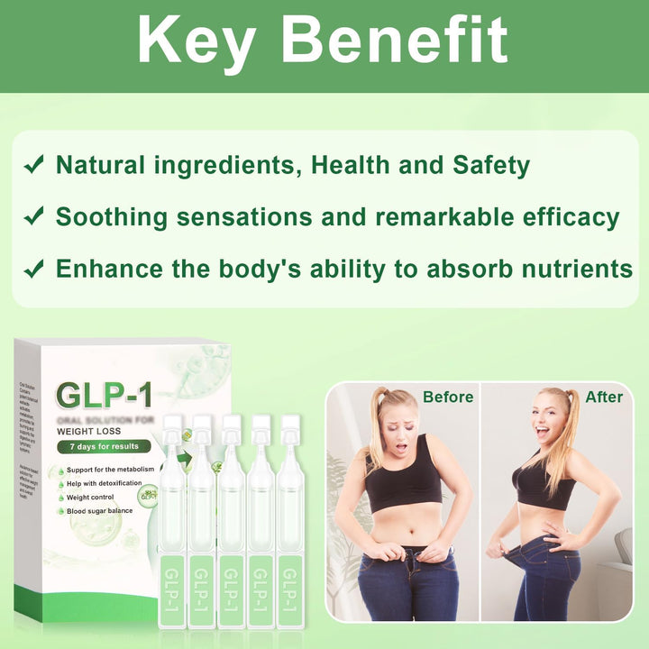 GLP1 Weight Loss Drops, GLP-1 Oral Solution Liquid, GLP-1 Weightloss Oral Solution, Natural Plant Extract Glp 1 Supplement Weight Loss, for Women & Men (3 Box)