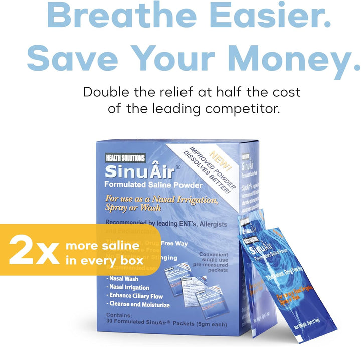 Sinuair Nasal Irrigation Salt - 30 X 5G Sachets