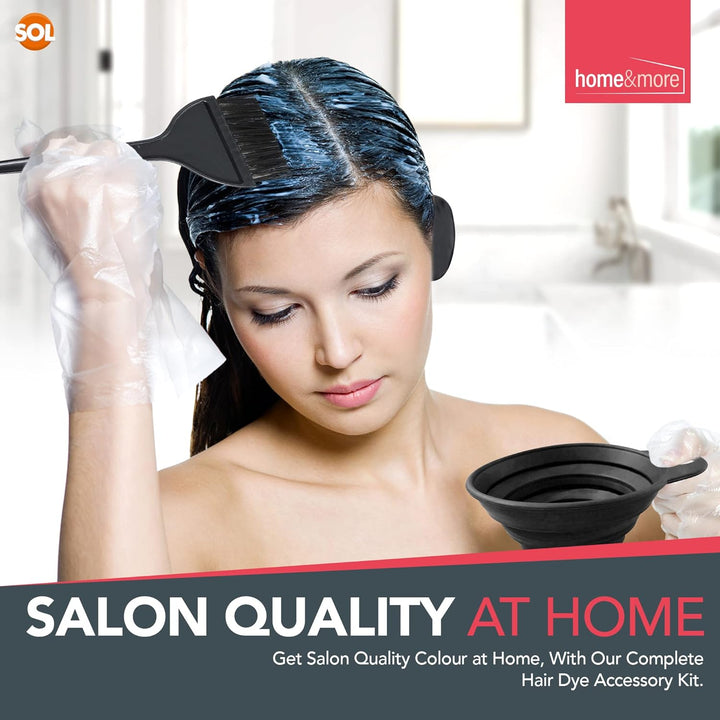7Pcs Hair Dye Bowl and Brush Kit - Complete Set for At-Home Hair Colouring - Includes Mixing Bowl, Brushes, Gloves, Ear Covers - Easy-Grip Bowl, Smooth Application, Reusable, Easy to Clean Tools