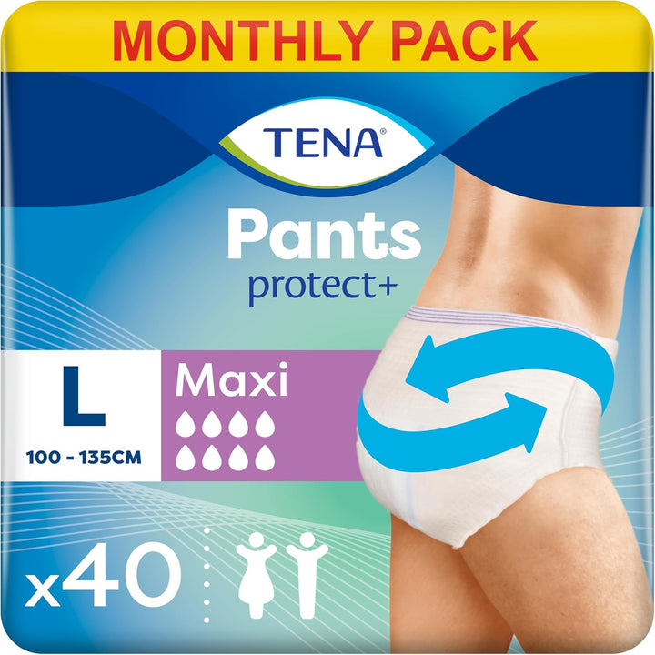 Pants Super, 48 Pairs, Unisex Incontinence Pants (4 X 12 Packs) for Women and Men with Heavy Bladder Weakness, Designed for Everyday Life with Triple Protection and Dual Absorption Zones, Size XL