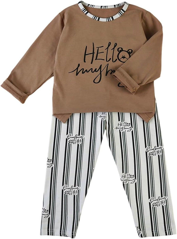 Soft and Cozy Girls Thermal Underwear Long Sleeve Top Pants Loungewear for Toddlers Kids