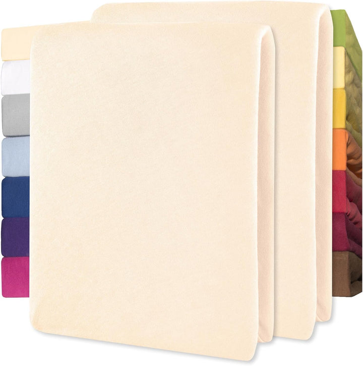 Lucina Fitted Sheet Cotton 200X200-200X220 Cm Royal Blue