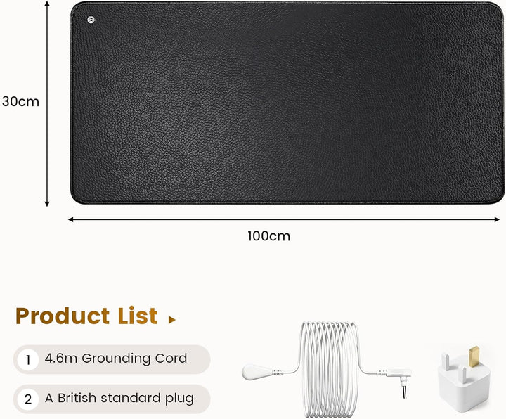 Grounding Mat Earthing UK 100X30Cm for Better Sleep & Wellness - Natural Grounding Well Earthing Mat UK at Home or Office