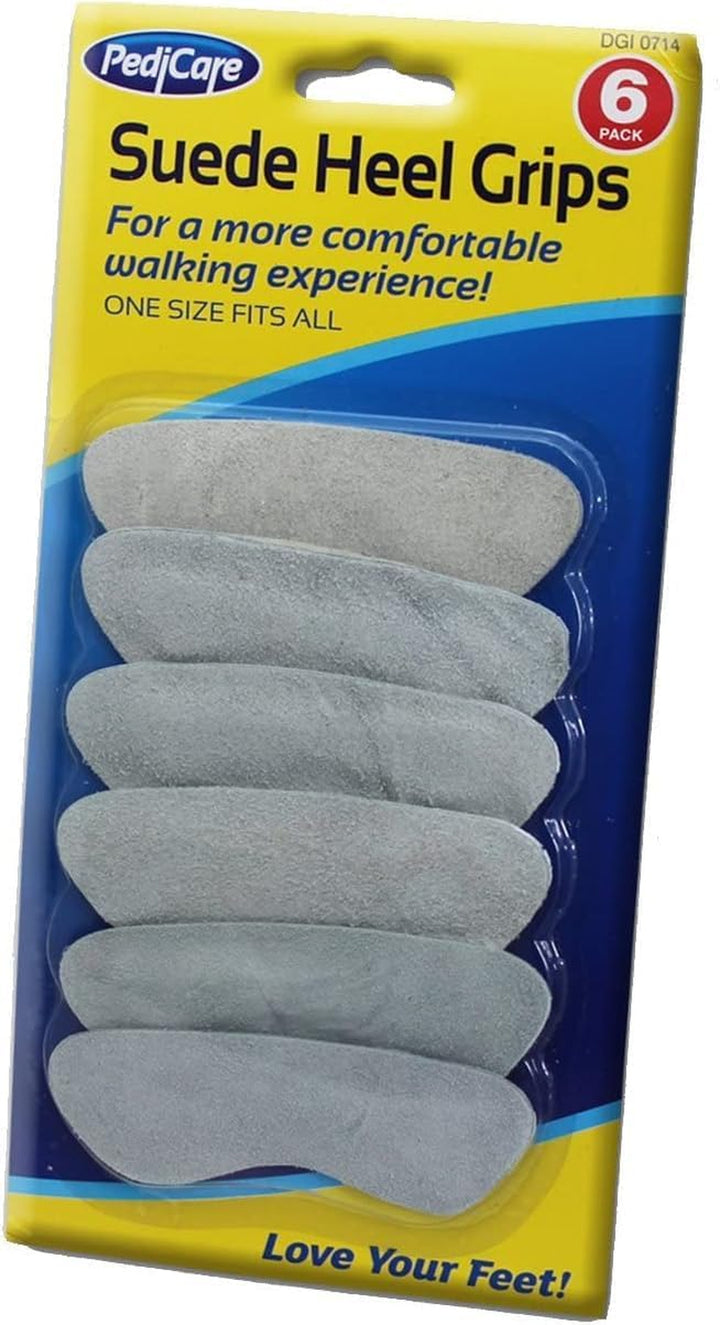 Shoe Heel Grips 6 Pack Suede Mens Ladies One Size Fits All Foot Care Comfortable (Heel Grips)