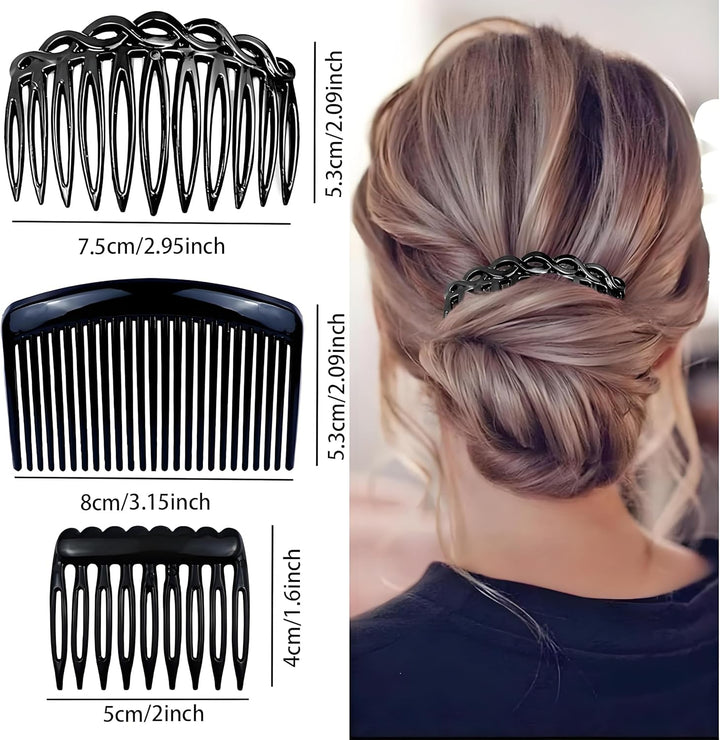 12Pcs French Side Hair Combs and Slides with Fine Hair - Twist Decorative Accessories for Women and Girls - Bridal Wedding