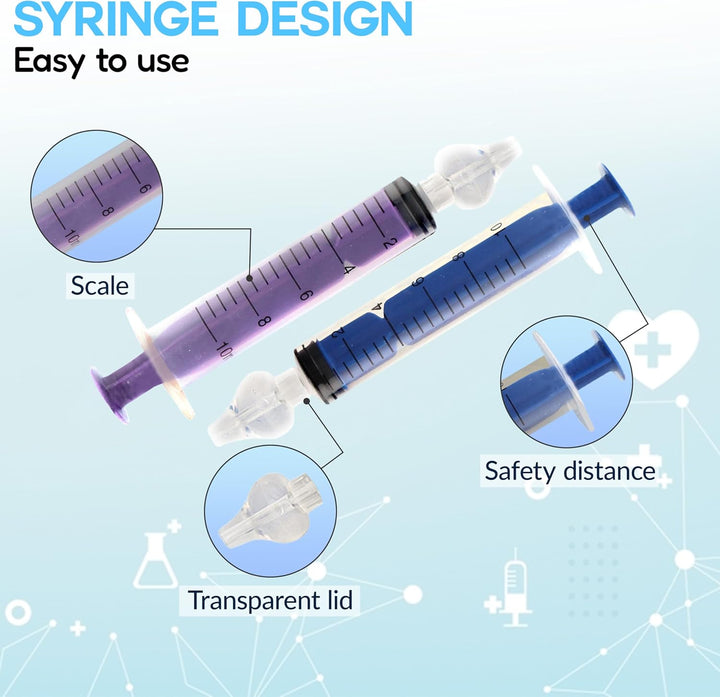 Baby Nasal Irrigation Syringe Baby Infant Nasal Aspirator Nose Cleaner Bpa-Free Nasal Irrigation Kit for Babies Baby Nose Sucker Nasal Hygiene Nasal Washing 10 Ml 4 PCS Blue Yellow Purple Pink