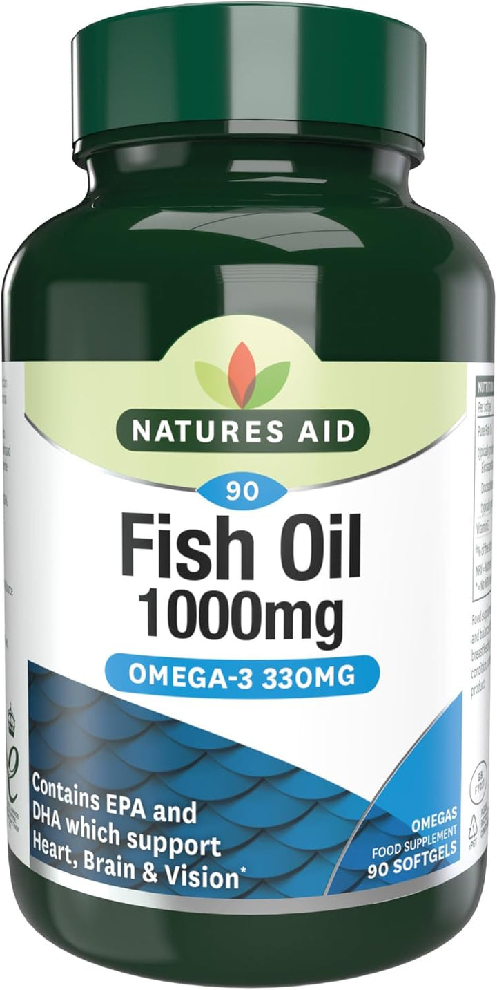 Fish Oil 1000Mg – High Strength Omega-3 Supplement with DHA & EPA – Supports Heart, Brain Vision, Immune & Joint Health Non-Gmo – High Strength Natural Fish Oil – 120 Softgel Capsules