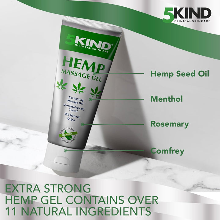 Hemp Active Gel 100Ml - High Strength Formula - Natural Hemp Massage Gel for Back, Muscles, Feet, Knees, Neck & Shoulders - Muscle Rub Rich in Natural Extracts