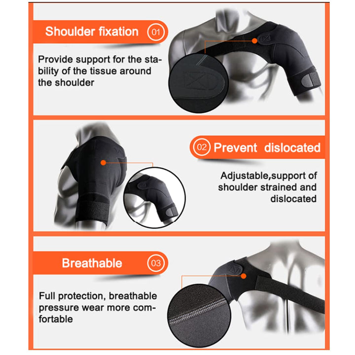 Improved Rotator Cuff Shoulder Support for Men & Women UK Design Injury Recovery Strap for Right/Left Arm Shoulder Brace for Pain Frozen Shoulder Dislocated Joint & Soreness One Size