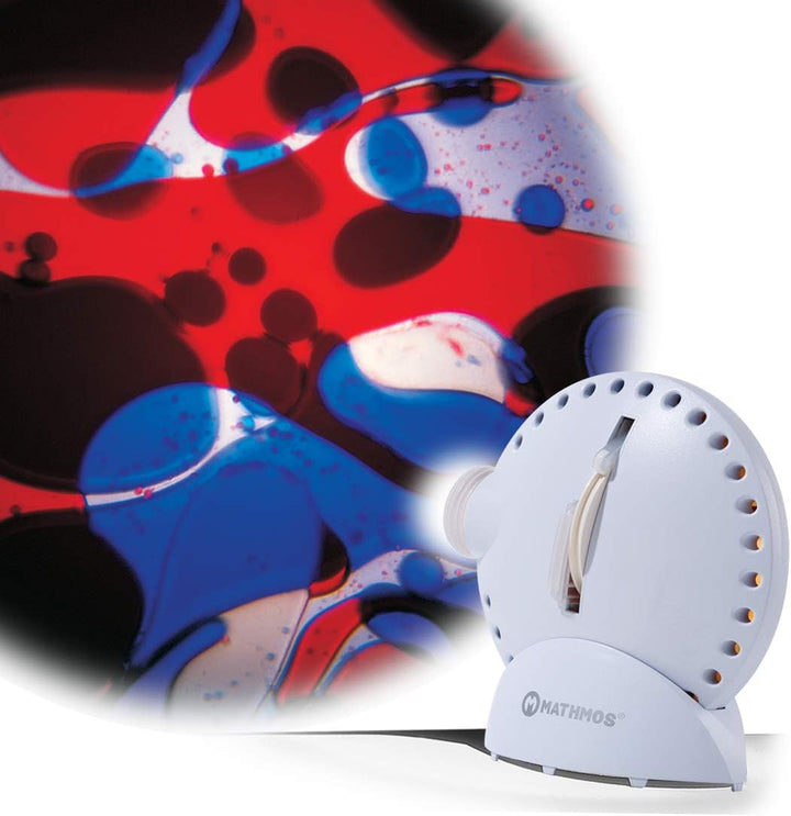Sensory Room Projector - White with Lava Lamp Effect Wheel - Yellow/Red