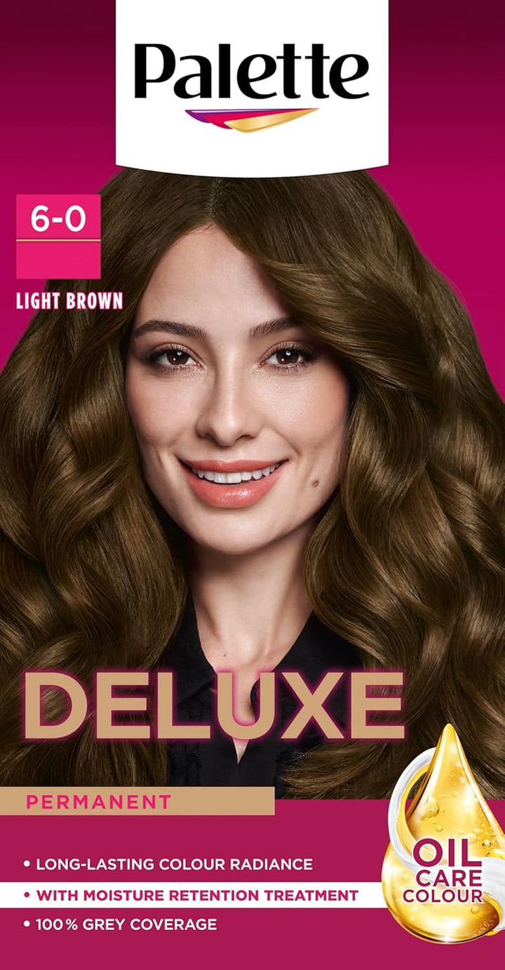 Deluxe Creme Colouration 4-0 Dark Brown Hair Dye, Permanent Hair Dye, Long-Lasting Hair Colouring with Moisture Retention Treatment and 100% Grey Coverage