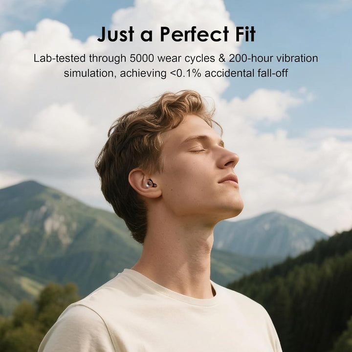 Ear Plugs for Sleep - 47Db Highest SNR Noise Cancelling Earplugs, 15S Pressure Relief, Secure Fit for Side Sleepers, Snoring & Travel - Reusable with 8 Tips (XS/S/M/L) & Case