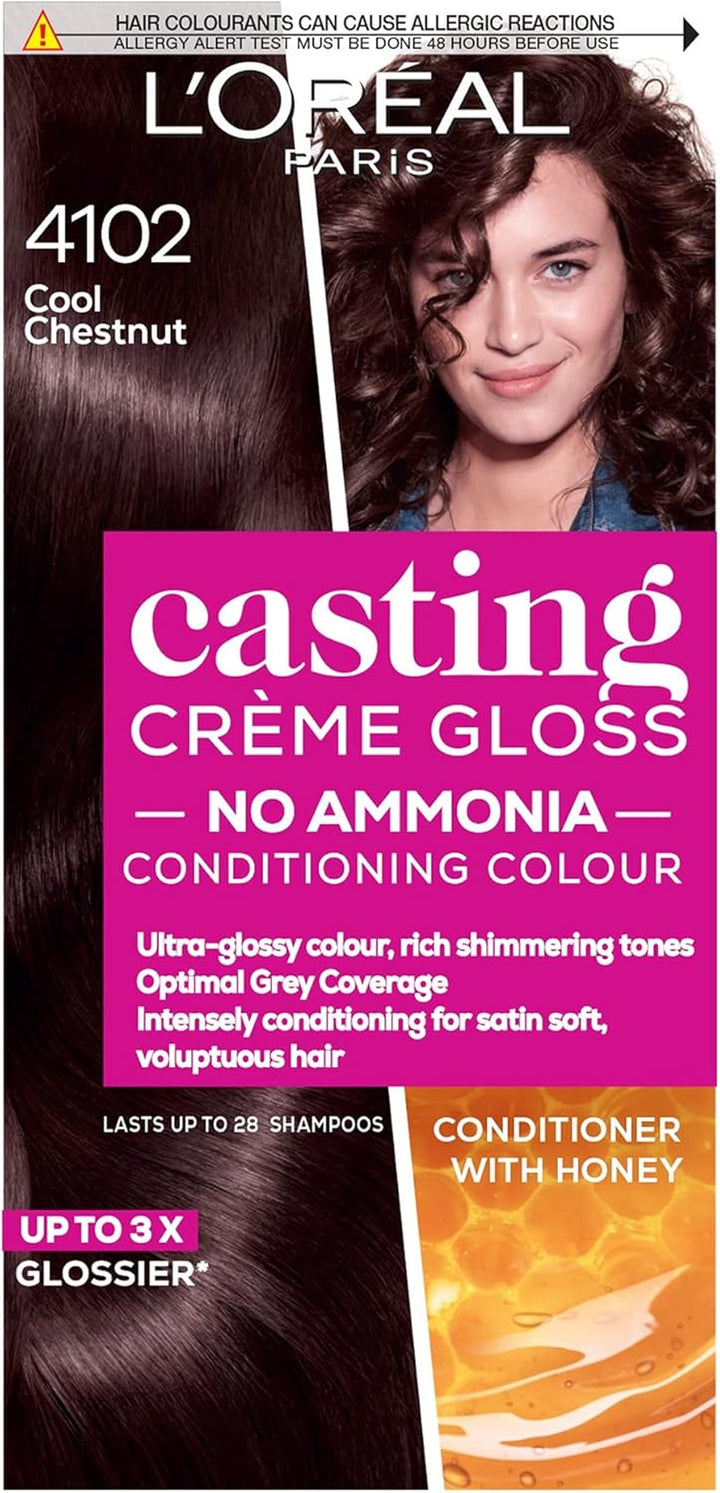 Casting Crème Gloss 600 Dark Blonde: This No-Ammonia, Semi-Permanent Hair Colour Lasts 32 Washes. Enjoy up to 3X Glossier, 4X Silkier, Visibly Healthier Hair with a Luminous Dark Blonde.