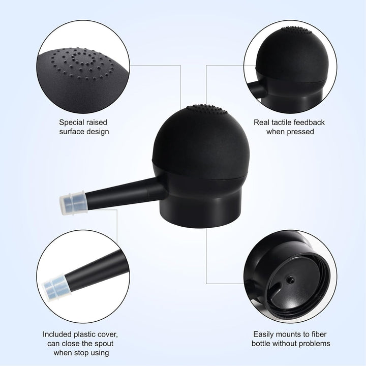 Hair Fiber Applicator Pump Sprayer, Hair Thickening Spray Application Atomizer for Hair Building Fibers Hair Thickening Spray Hair Powder Thickening Tools (Spraying Head)