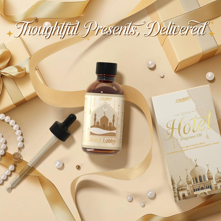 Hotel Lobby Essential Oil, 120Ml, Pure & Natural Luxury Hotel Fragrance Oil, Premium Scented Oil for Diffuser, Home, Candle, Soap Making, Aromatherapy Gift Set for Men & Women