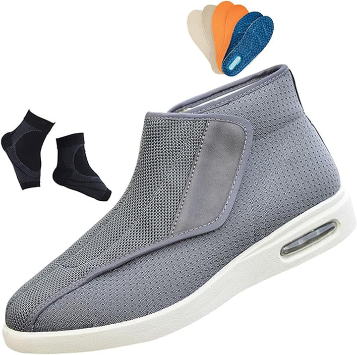 Cozy Arthritis Edema House Shoes, Casual Arthritis Adjustable Diabetic Edema Orthopedic Boots for Men, Breathable Non-Slip Fattening and Widening