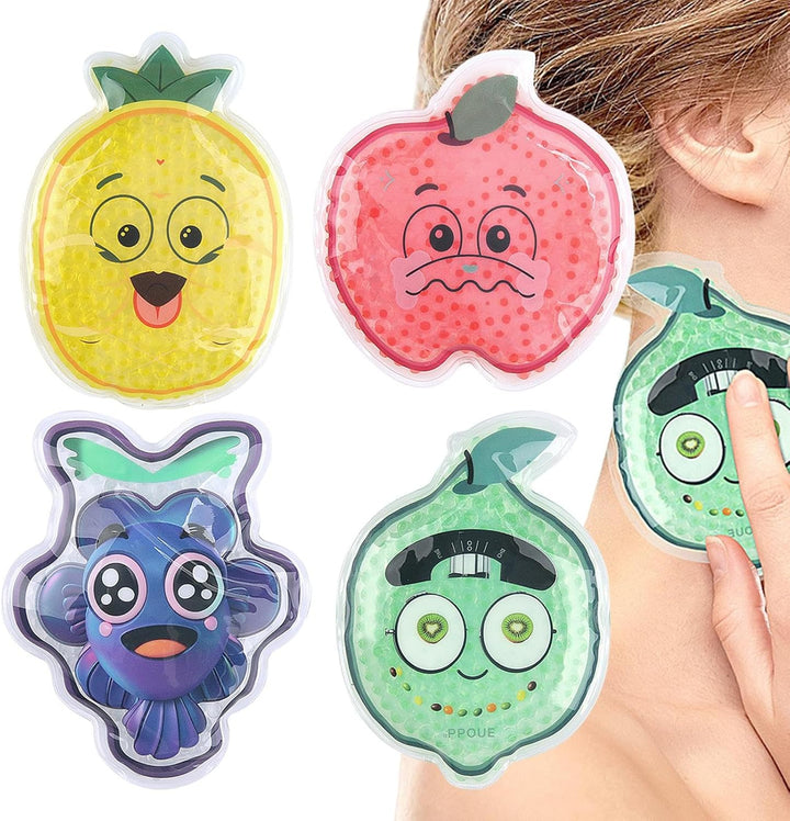 Reusable Ice Packs | Cartoon Kids Ice Packs | Forehead Soothing Pad Sheet for Hip Knee Elbow Ankle Neck Shoulder Back Foot Camping Hiking