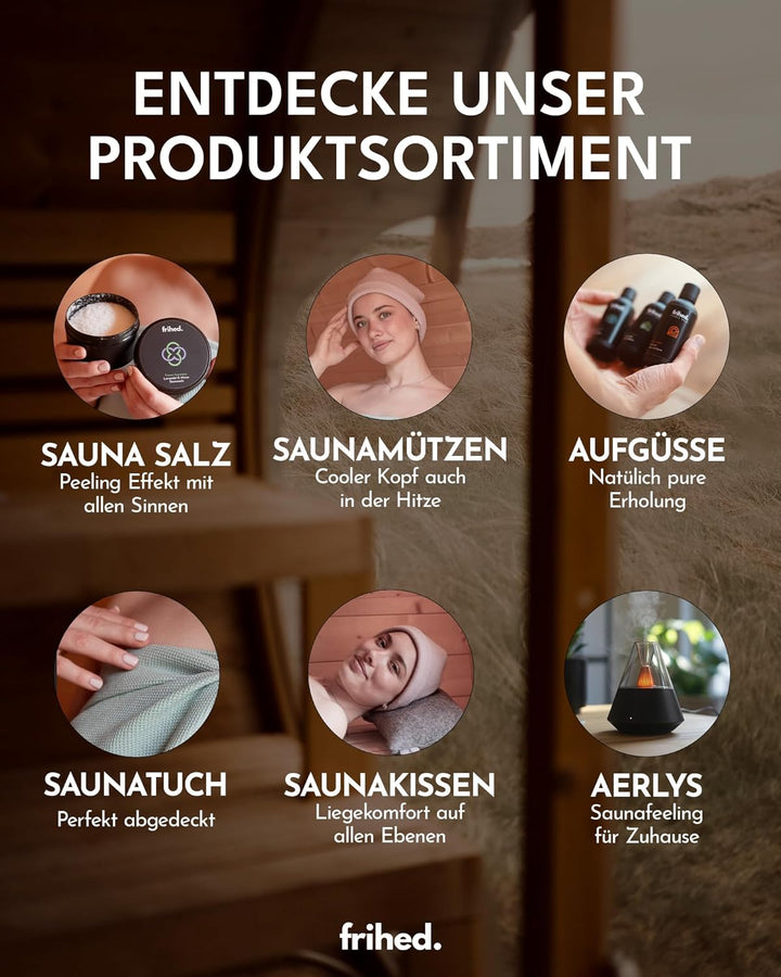 Frihed.® Frozen Harmony Sauna Salt - High Quality Exfoliating Salt with Lavender Mint Menthol Fragrance - Ideal for Sauna, Shower & Steam Bath - 200 G