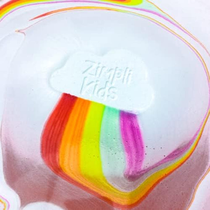 ZIMPLI - Large Cloud Rainbow Baff Bombz, Create a Rainbow Effect, Fizzing, Bathtime Adventure, Bath Bomb Fizzing Fun for Children 4 5 6 7 8 9